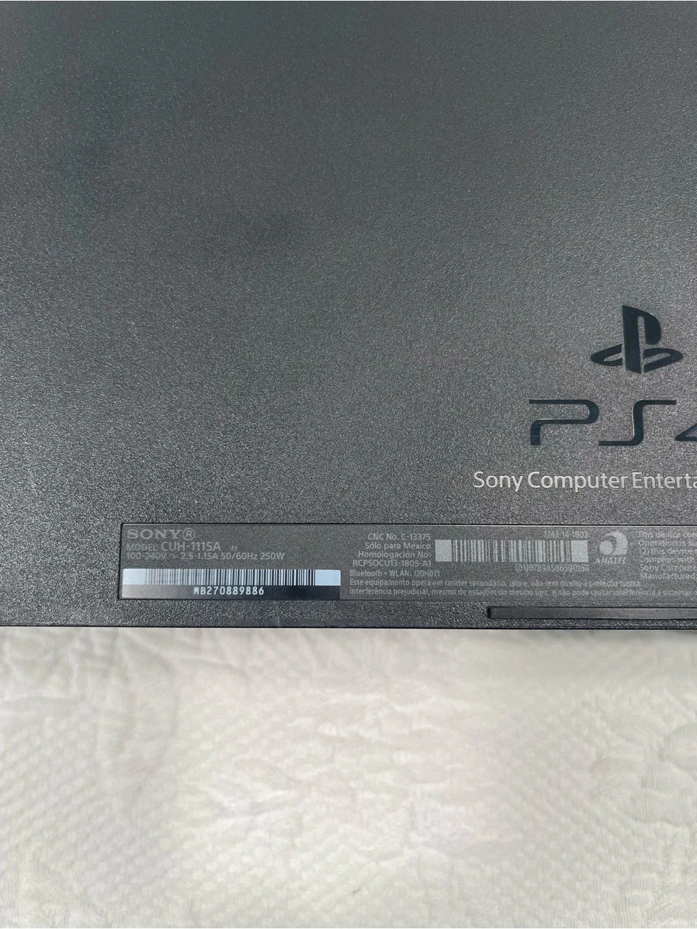 Sony PS4 Console in Black with PlayStation Logo